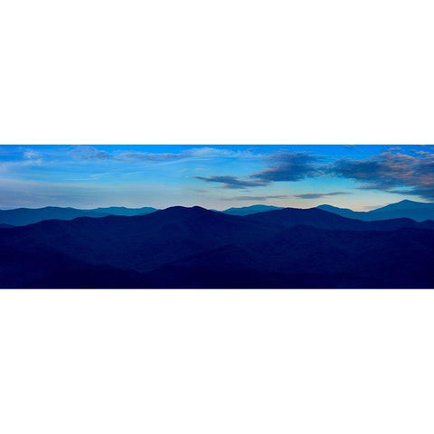Misty Mountains VII White Modern Wood Framed Art Print by McLoughlin, James