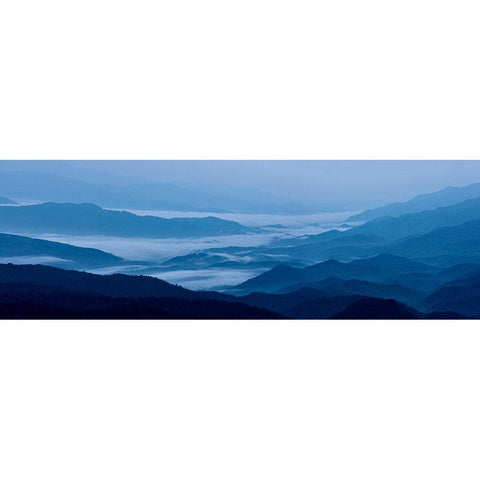 Misty Mountains VIII Black Modern Wood Framed Art Print by McLoughlin, James