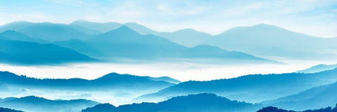 Misty Mountains XI Black Ornate Wood Framed Art Print with Double Matting by McLoughlin, James