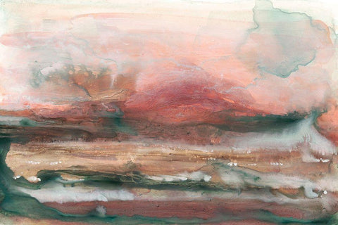 Lost Horizon I White Modern Wood Framed Art Print with Double Matting by Stramel, Renee W.