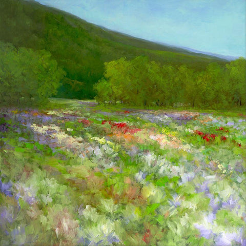 Flowers of Half Moon Bay II White Modern Wood Framed Art Print by Finch, Sheila