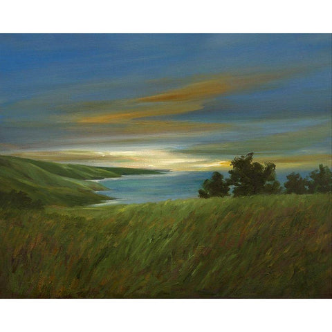 Sky at Dusk Black Modern Wood Framed Art Print with Double Matting by Finch, Sheila