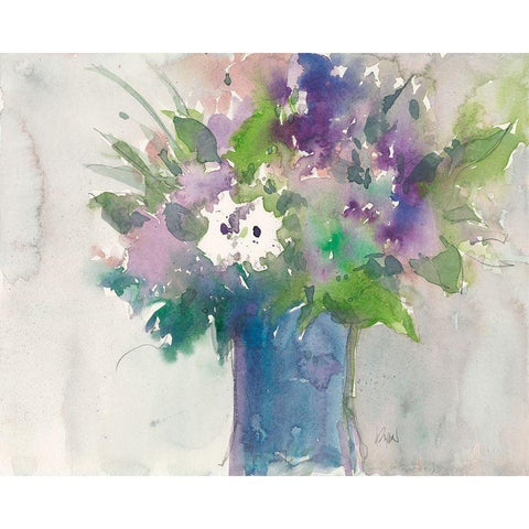 Center Piece II White Modern Wood Framed Art Print by Dixon, Samuel