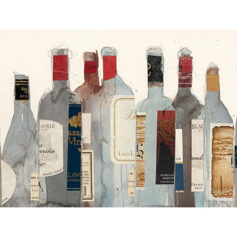 Wine and Spirit I White Modern Wood Framed Art Print by Dixon, Samuel