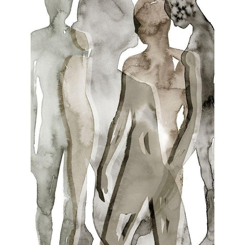 Earth Women II Black Modern Wood Framed Art Print with Double Matting by Popp, Grace