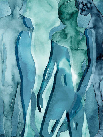 Water Women II White Modern Wood Framed Art Print with Double Matting by Popp, Grace