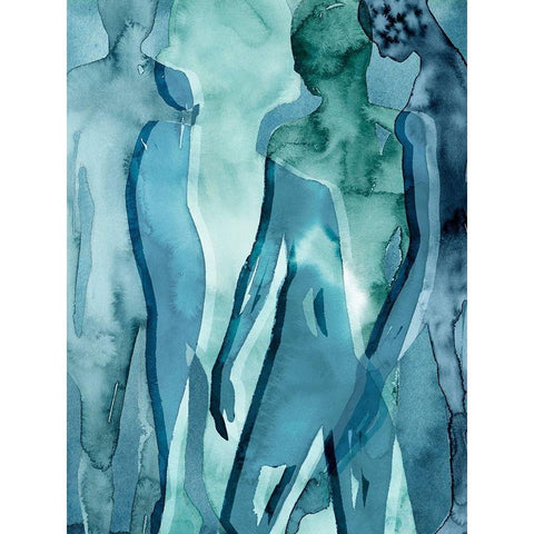 Water Women II Gold Ornate Wood Framed Art Print with Double Matting by Popp, Grace