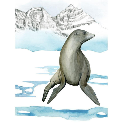 Arctic Animal IV Gold Ornate Wood Framed Art Print with Double Matting by Popp, Grace