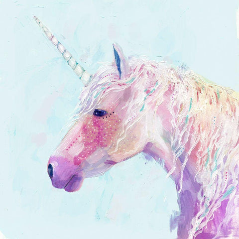 Mystic Unicorn II White Modern Wood Framed Art Print by Borges, Victoria