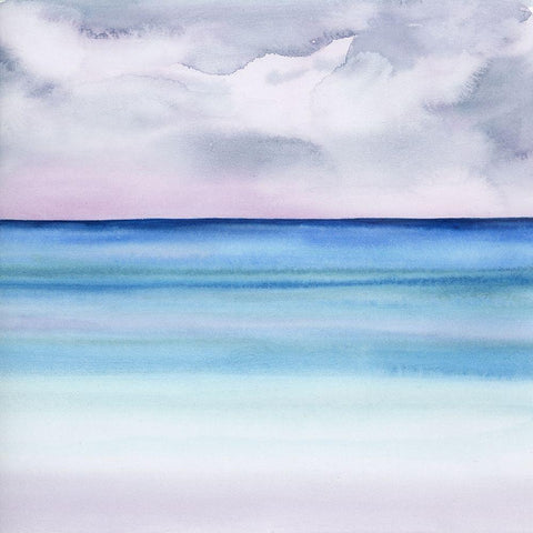 Twilight Sands I White Modern Wood Framed Art Print with Double Matting by Popp, Grace