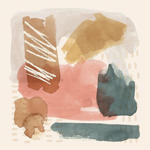 Ochre Echo II White Modern Wood Framed Art Print by Popp, Grace