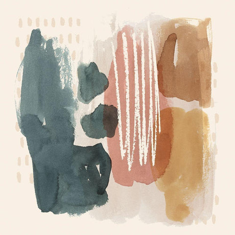 Ochre Echo III White Modern Wood Framed Art Print by Popp, Grace