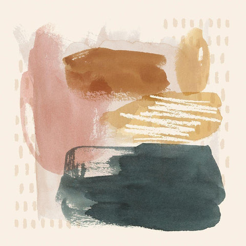 Ochre Echo IV Black Modern Wood Framed Art Print with Double Matting by Popp, Grace