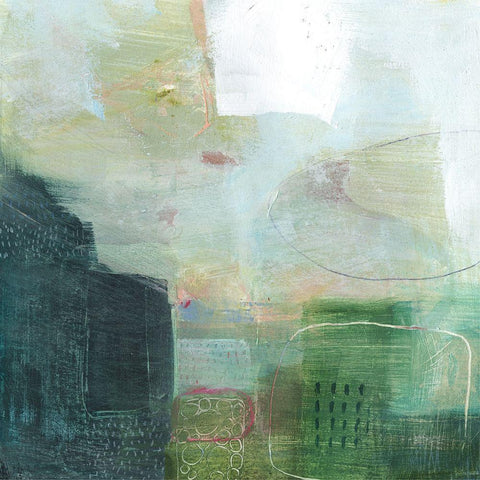 Galway II Black Modern Wood Framed Art Print with Double Matting by Borges, Victoria