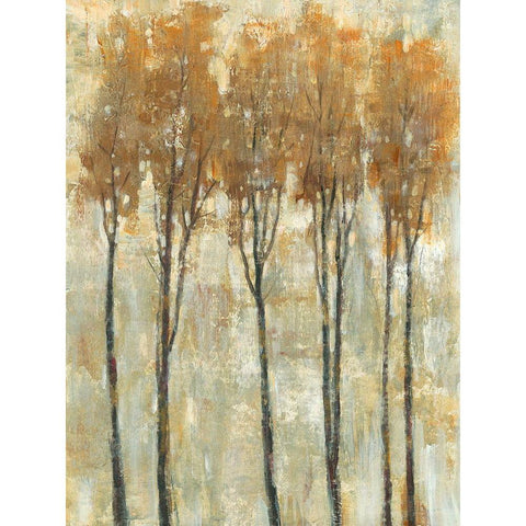 Standing Tall in Autumn I White Modern Wood Framed Art Print by OToole, Tim