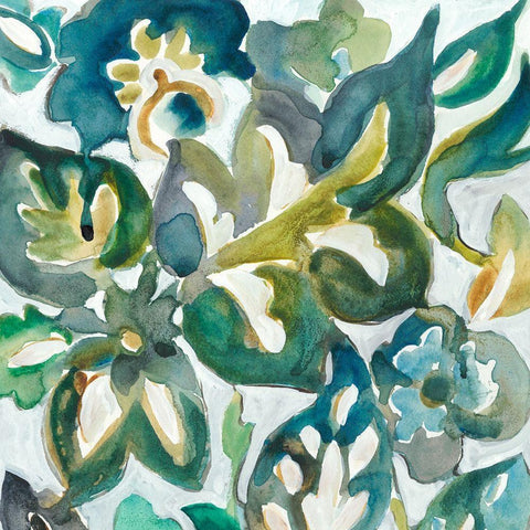 Woodbine II White Modern Wood Framed Art Print by Zarris, Charliklia