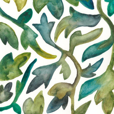 Woodbine VIII White Modern Wood Framed Art Print by Zarris, Charliklia