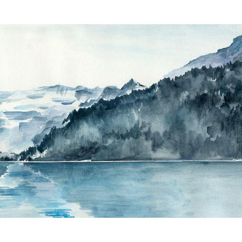 Winter Fjords II White Modern Wood Framed Art Print by Parker, Jennifer Paxton