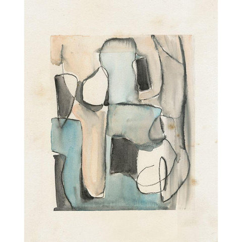 Subdued Abstract I White Modern Wood Framed Art Print by Parker, Jennifer Paxton