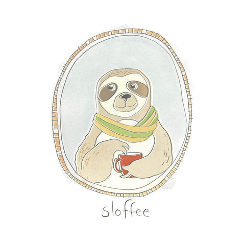 Caffeinated Cutie III Black Modern Wood Framed Art Print with Double Matting by Vess, June Erica