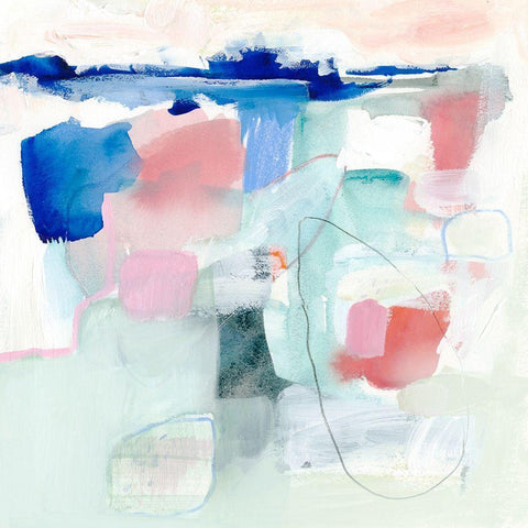 Procida II Gold Ornate Wood Framed Art Print with Double Matting by Borges, Victoria