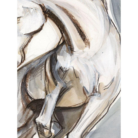 Horse Abstraction II Gold Ornate Wood Framed Art Print with Double Matting by Parker, Jennifer Paxton