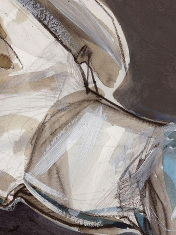 Horse Abstraction III White Modern Wood Framed Art Print with Double Matting by Parker, Jennifer Paxton