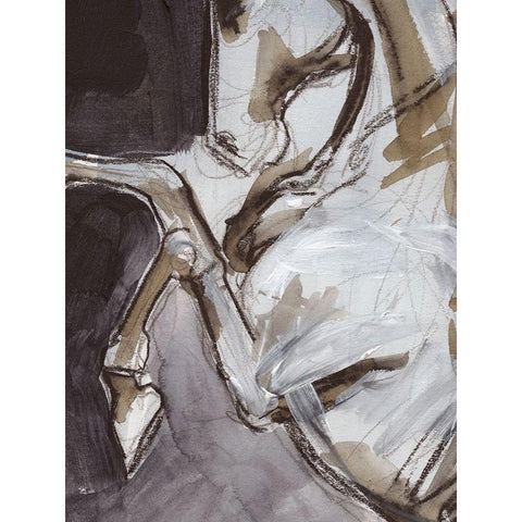 Horse Abstraction IV White Modern Wood Framed Art Print by Parker, Jennifer Paxton