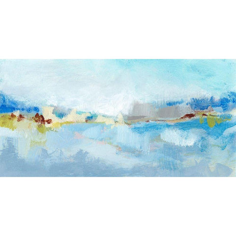 Sea Breeze Landscape II Black Modern Wood Framed Art Print with Double Matting by Long, Christina