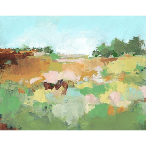 Summer Walk II Gold Ornate Wood Framed Art Print with Double Matting by Long, Christina