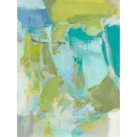 Sea Glass Abstraction II White Modern Wood Framed Art Print by Long, Christina