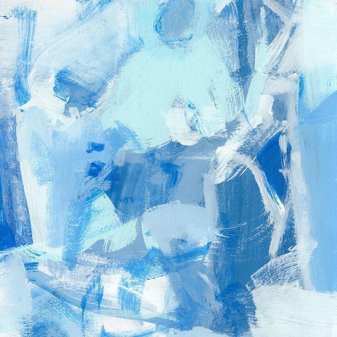 Blue Light I Black Modern Wood Framed Art Print by Long, Christina