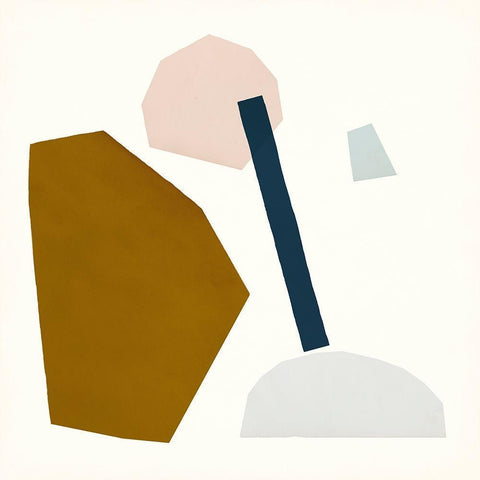 Lapidary I Black Modern Wood Framed Art Print with Double Matting by Borges, Victoria