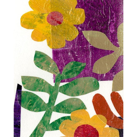 Fiesta Floral III Black Modern Wood Framed Art Print by Moore, Regina