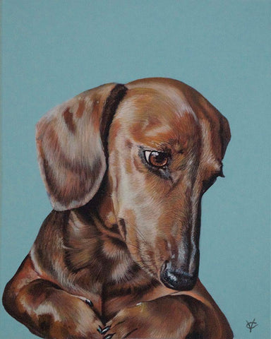 My Melting Heart Black Ornate Wood Framed Art Print with Double Matting by Coleman, Victoria