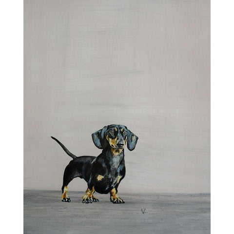 Black and Tan Black Modern Wood Framed Art Print by Coleman, Victoria
