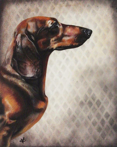 Waiting White Modern Wood Framed Art Print with Double Matting by Coleman, Victoria