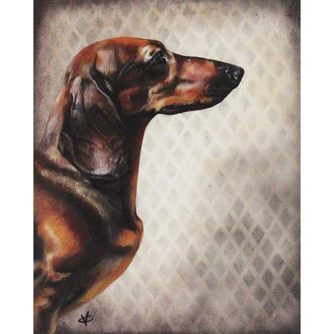 Waiting Black Modern Wood Framed Art Print by Coleman, Victoria