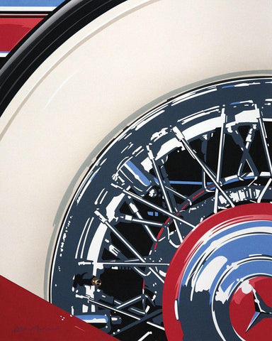 Rims Black Ornate Wood Framed Art Print with Double Matting by Mukai, Dennis