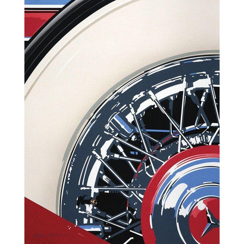 Rims Black Modern Wood Framed Art Print by Mukai, Dennis