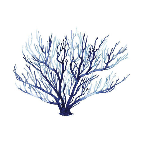 Azure Fan I White Modern Wood Framed Art Print by Popp, Grace