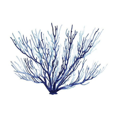 Azure Fan II White Modern Wood Framed Art Print by Popp, Grace