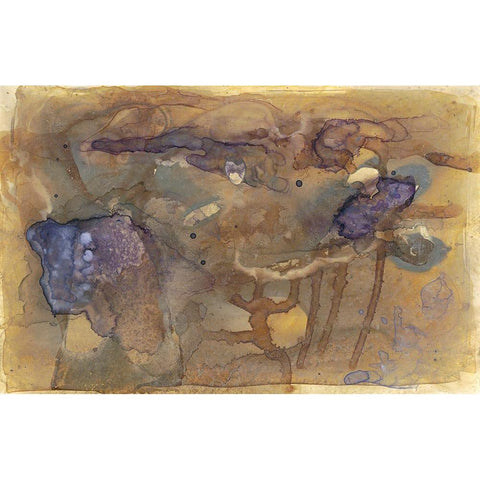 Violet Inclusion I Gold Ornate Wood Framed Art Print with Double Matting by Stramel, Renee W.