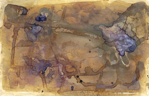 Violet Inclusion II White Modern Wood Framed Art Print with Double Matting by Stramel, Renee W.