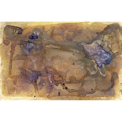 Violet Inclusion II Gold Ornate Wood Framed Art Print with Double Matting by Stramel, Renee W.