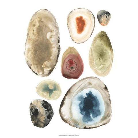 Geode Collection I White Modern Wood Framed Art Print by Vess, June Erica