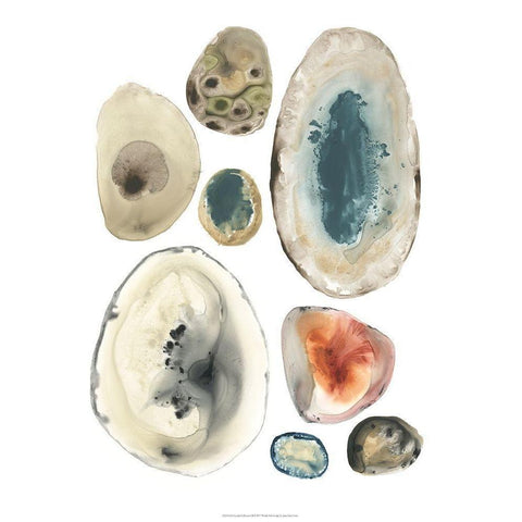 Geode Collection II White Modern Wood Framed Art Print by Vess, June Erica