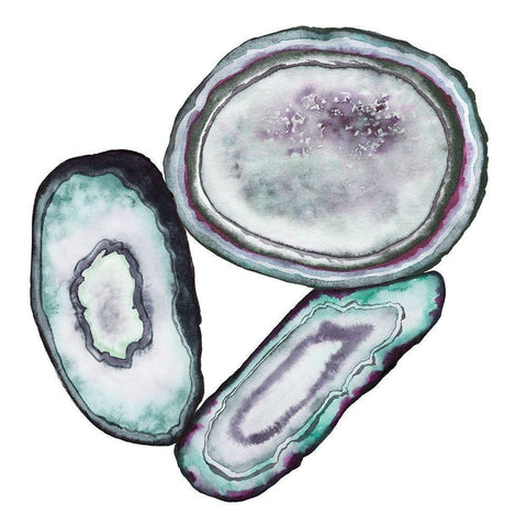 Geode Gems IV White Modern Wood Framed Art Print by Popp, Grace