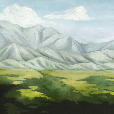 Deep Valley I White Modern Wood Framed Art Print with Double Matting by Popp, Grace