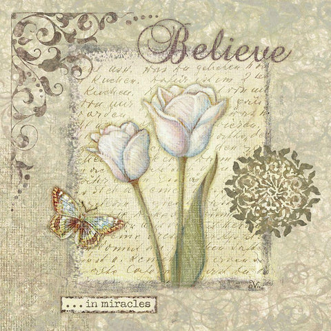 Word Inspiration III Gold Ornate Wood Framed Art Print with Double Matting by Eisner, Viv